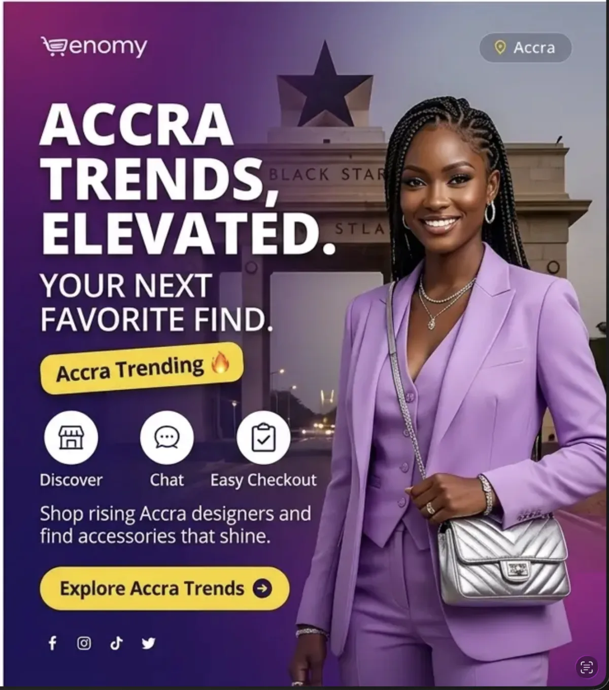 Reference Accra campaign featuring Black Star Square