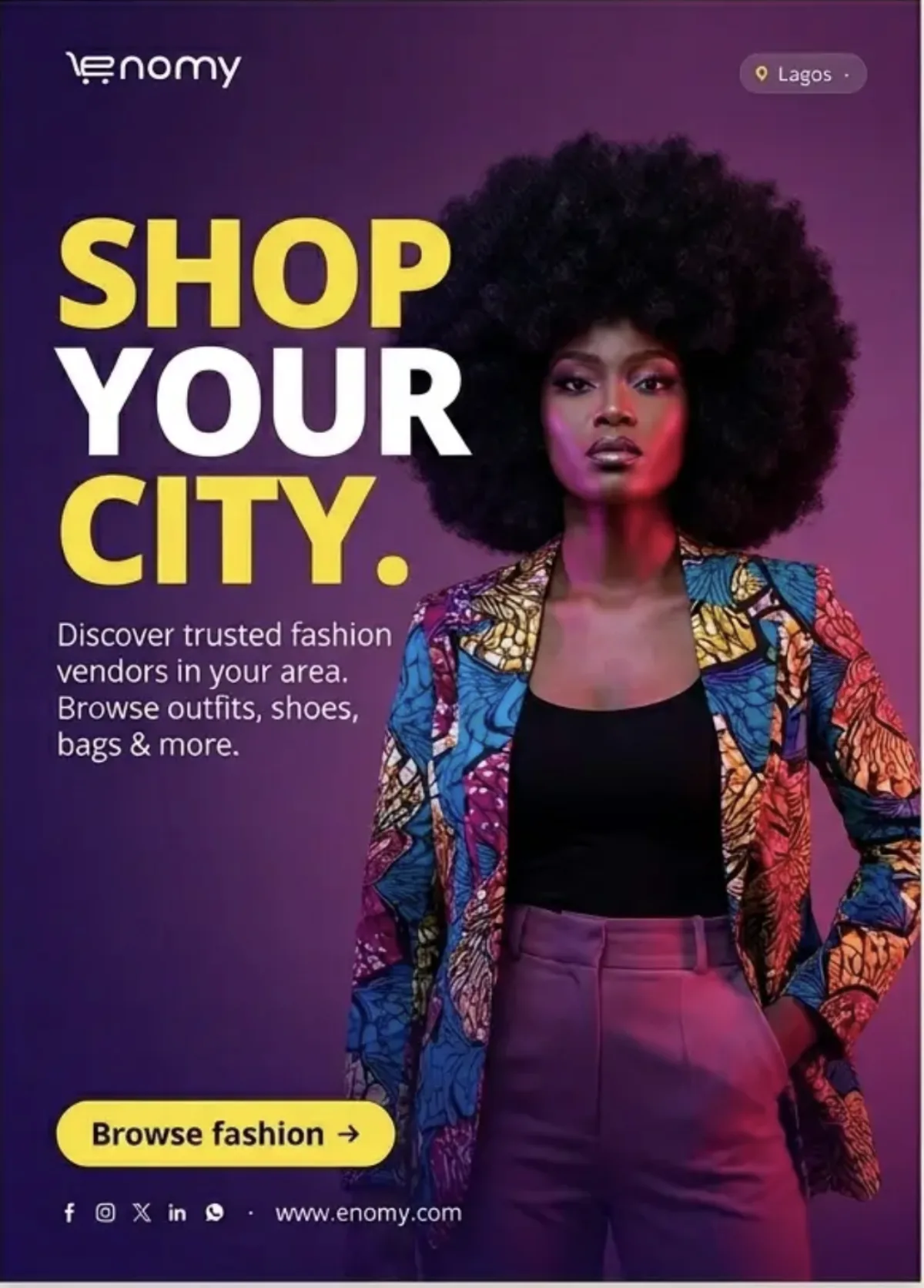 Reference 18 fashion portrait with a large natural hair silhouette