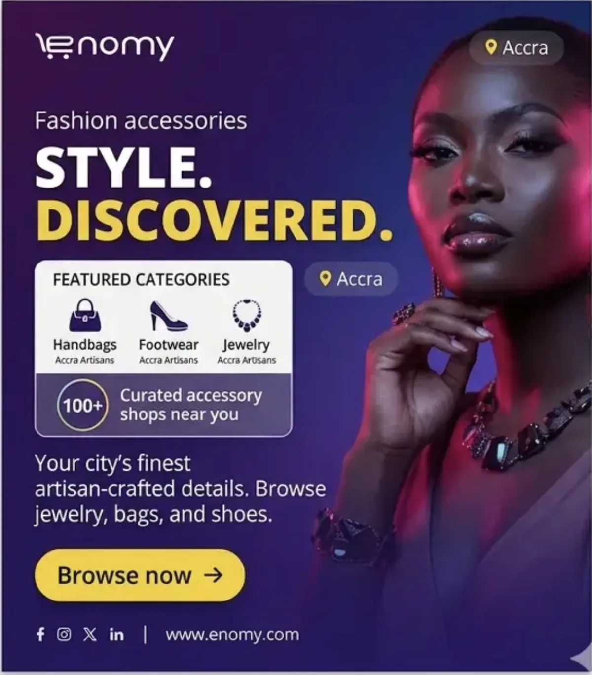Reference category panel for handbags footwear and jewelry